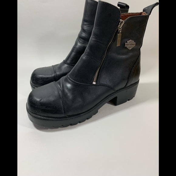 Harley Davidson Motorcycle Boots Size 10 Leather - Picture 1 of 9